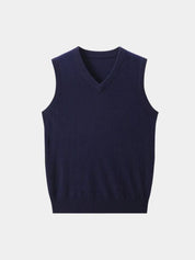 100% Cashmere V Neck Knit Vest - North & Row
