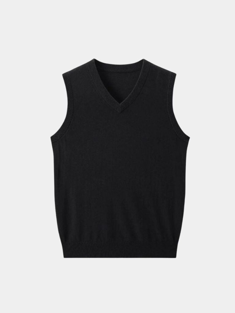 100% Cashmere V Neck Knit Vest - North & Row