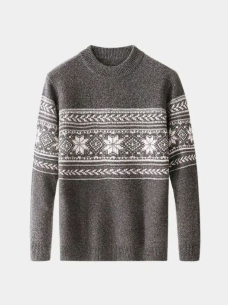 100% Wool Fair Isle Pullover Sweater Jumper - North & Row