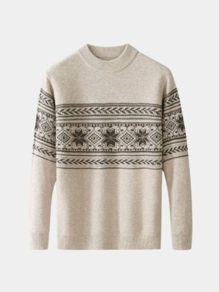 100% Wool Fair Isle Pullover Sweater Jumper - North & Row