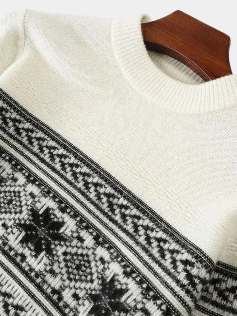 100% Wool Fair Isle Pullover Sweater Jumper - North & Row