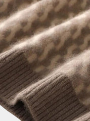 100% Wool Geometric Crew Neck Pullover Sweater - North & Row