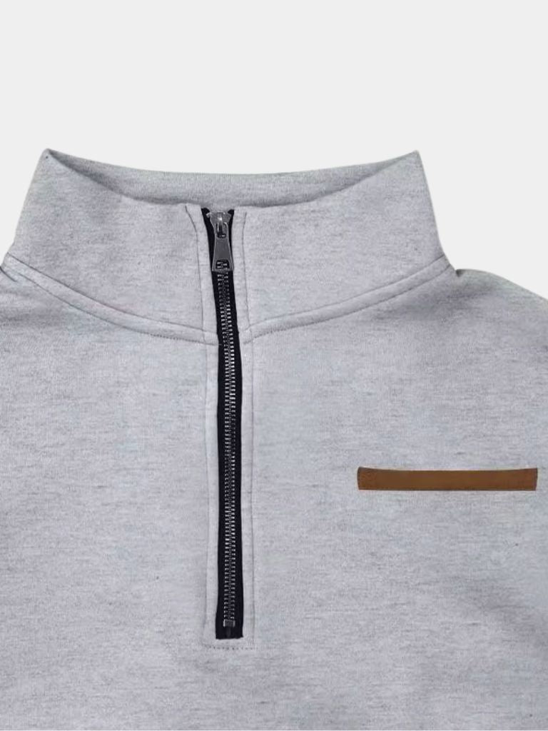 Slate Urban High Collar Pullover - North & Row