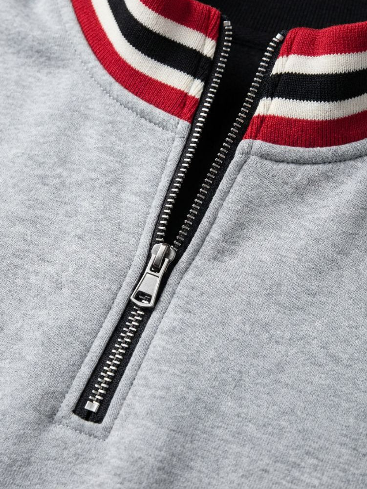 Regent Striped High Collar Pullover - North & Row
