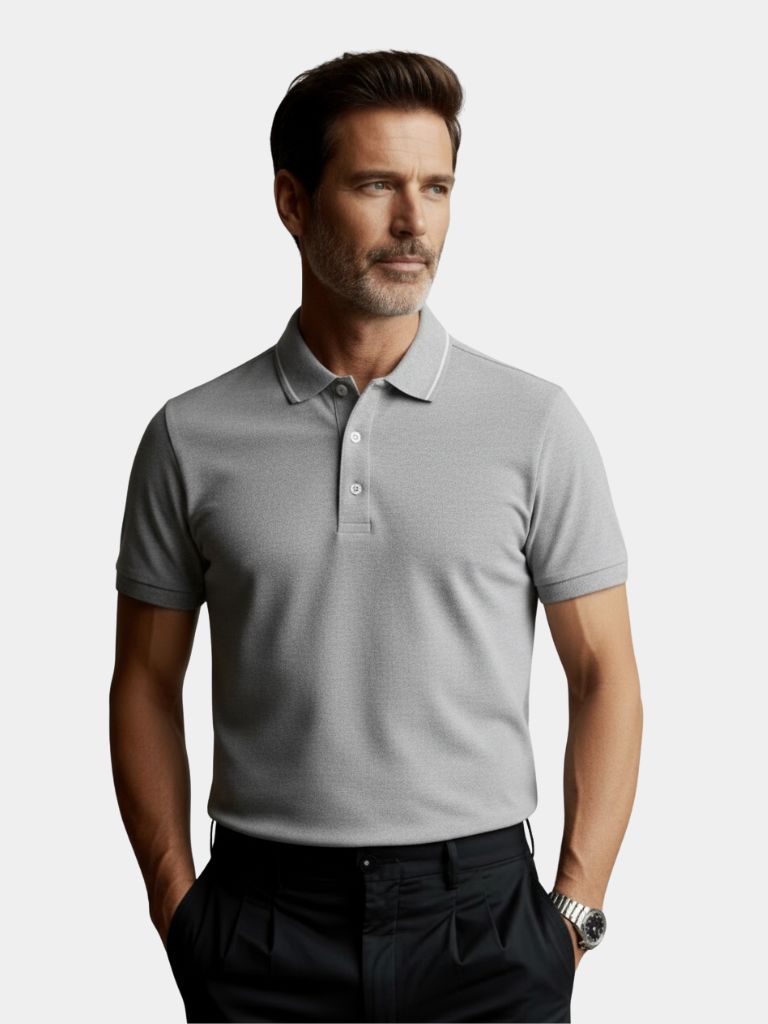 Steel Grey Polo – North & Row