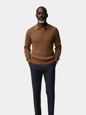 V-Neck Polo Sweater Ribbed - North & Row