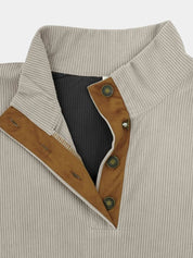 High Collar Corduroy Retro Pullover - North & Row
