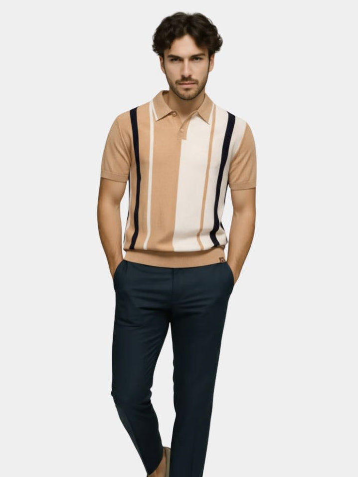 Retro Stripe Polo – North & Row
