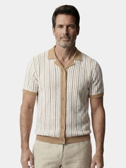 Striped Knit Polo Shirt - North & Row