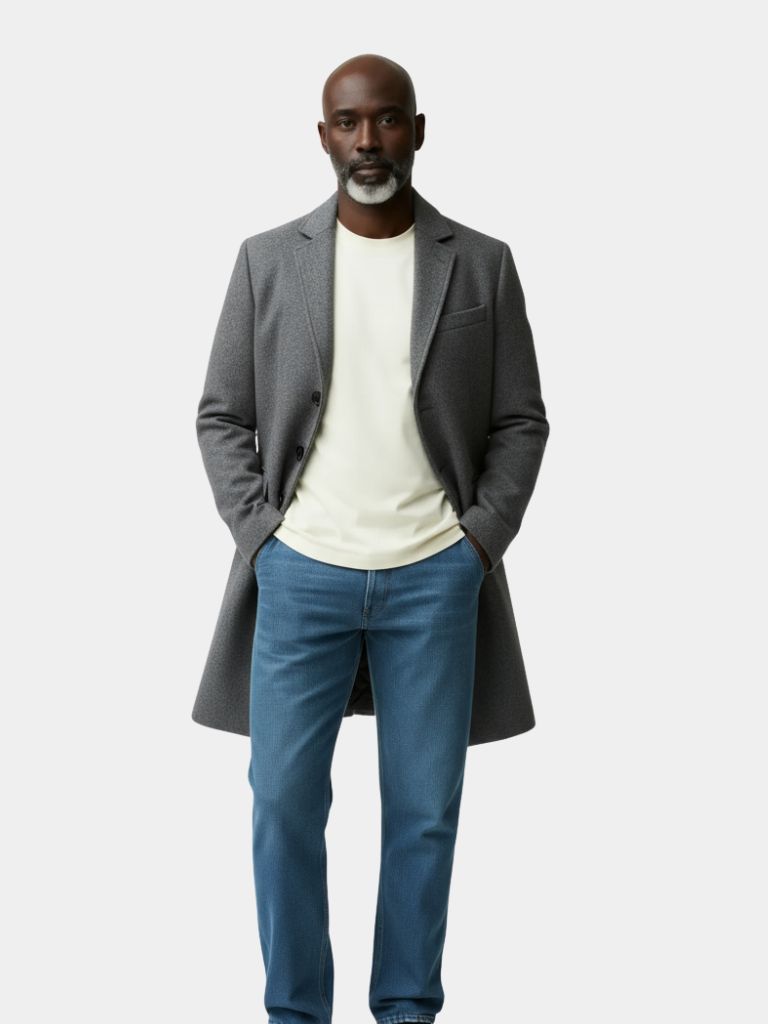 Mens Wool Blend Trench Coat - North & Row
