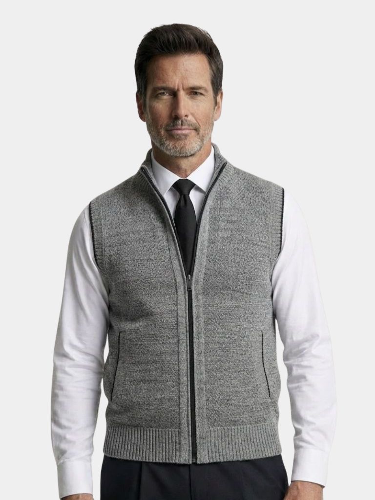 Elegant Full-Zip Sweater Vest - North & Row