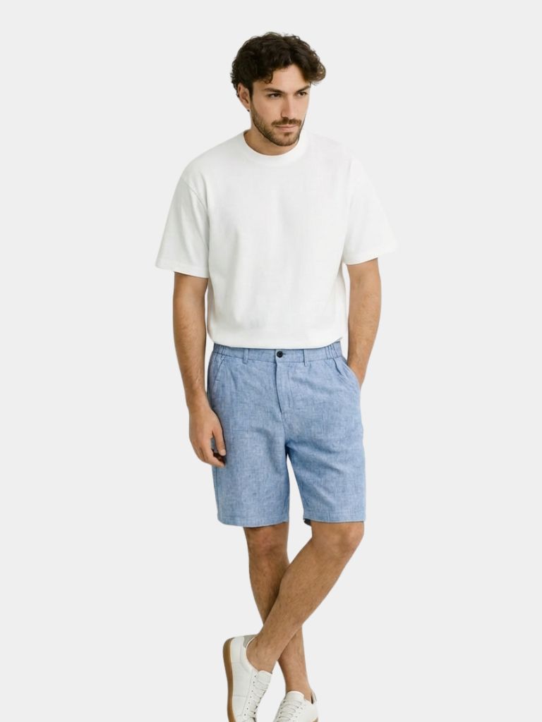 Bleu Horizon Linen Shorts - North & Row
