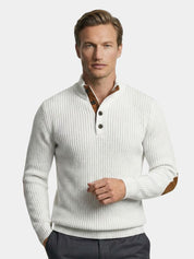 Refined High Collar Henley Sweater - North & Row
