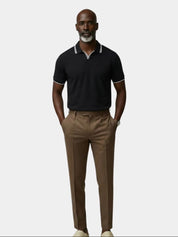Timeless Black V-Neck Polo - North & Row