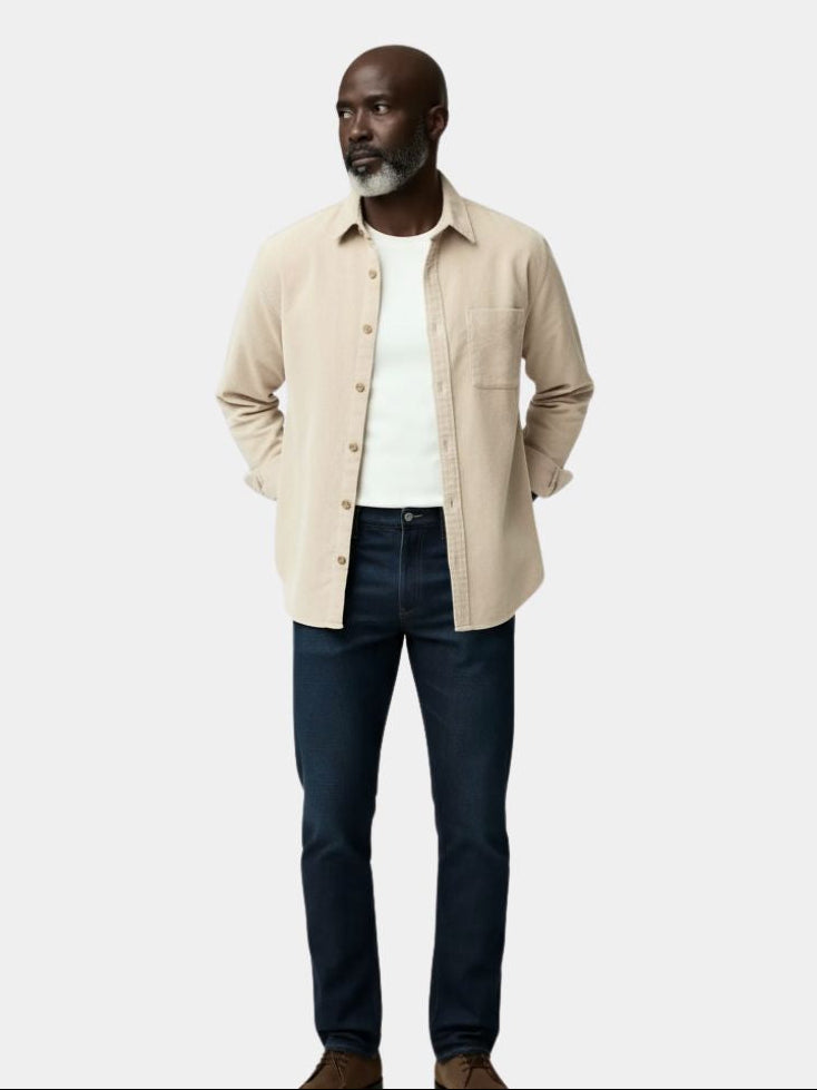 Casual Solid Corduroy Shirt - North & Row