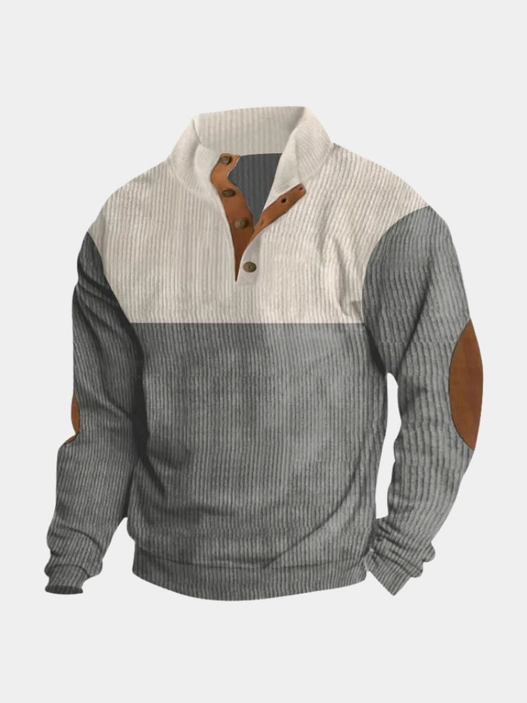 High Collar Corduroy Retro Pullover - North & Row