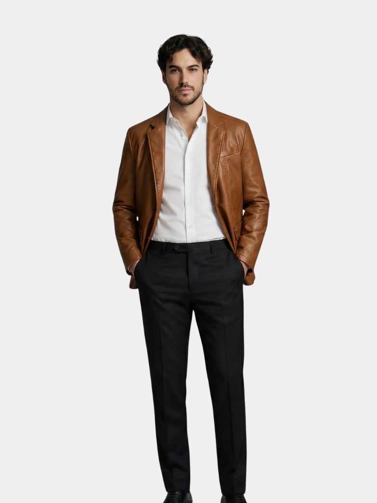 Bold Caramel Leather Jacket - North & Row