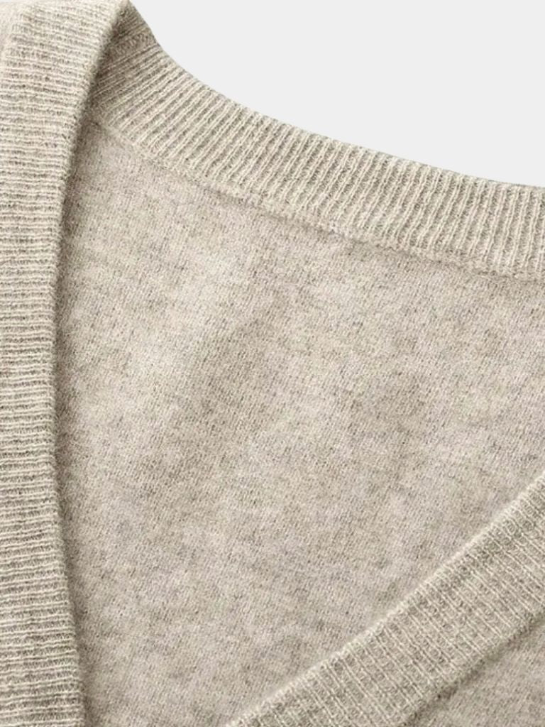 100% Merino Wool V Neck Knitwear Cardigan Sweater - North & Row