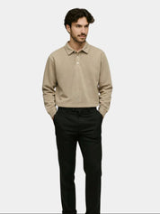 Canyon Mist Long Sleeve Polo Shirt – North & Row