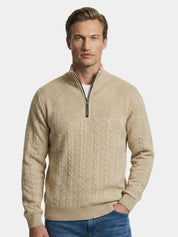 Essential Henley High Collar Quarter Zip Pullover - North & Row