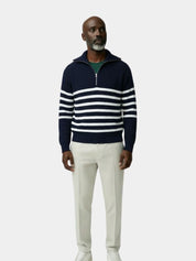 Casual Striped Zip Up Sweater - North & Row