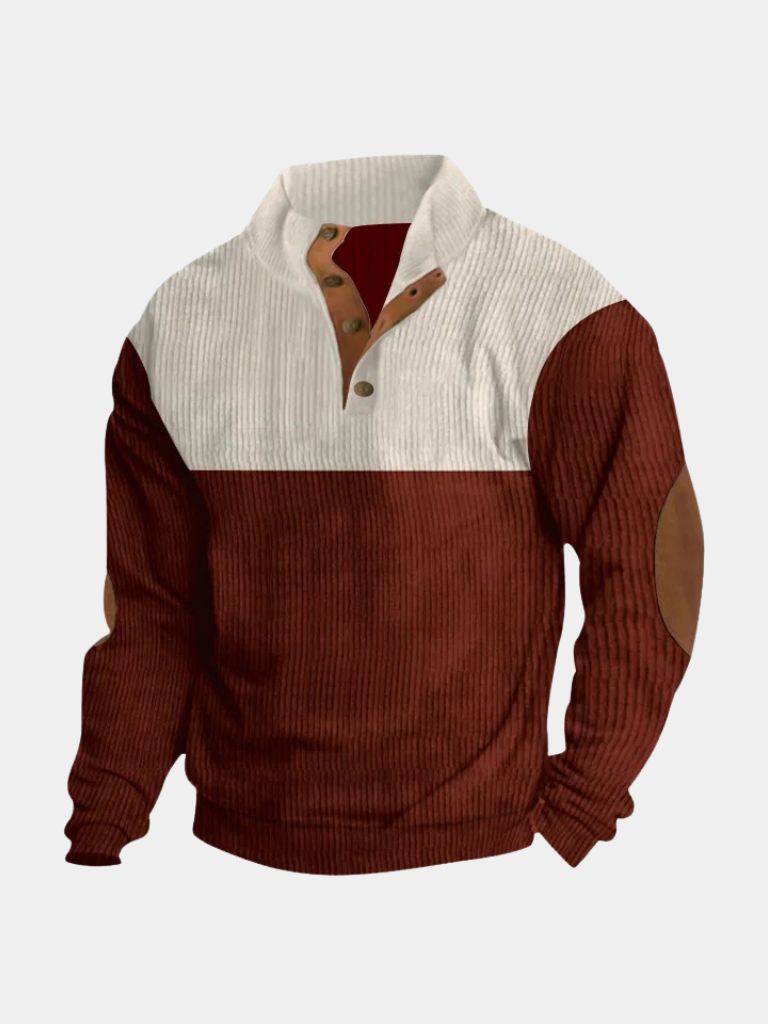 High Collar Corduroy Retro Pullover - North & Row