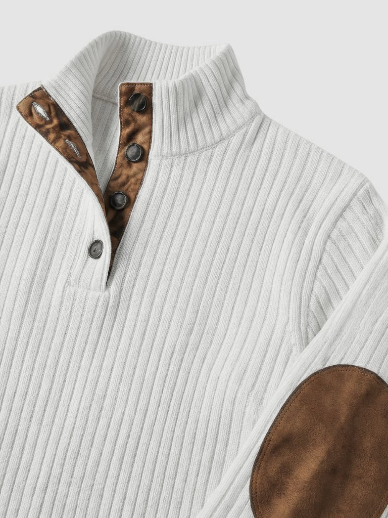 Refined High Collar Henley Sweater - North & Row