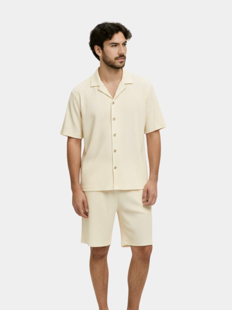 Minimalist Corduroy Set Shorts and Shirt - North & Row