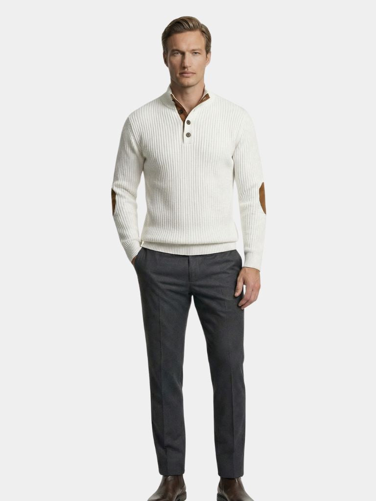 Refined High Collar Henley Sweater - North & Row