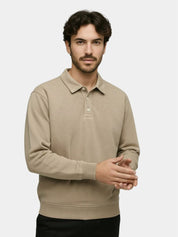 Canyon Mist Long Sleeve Polo Shirt – North & Row