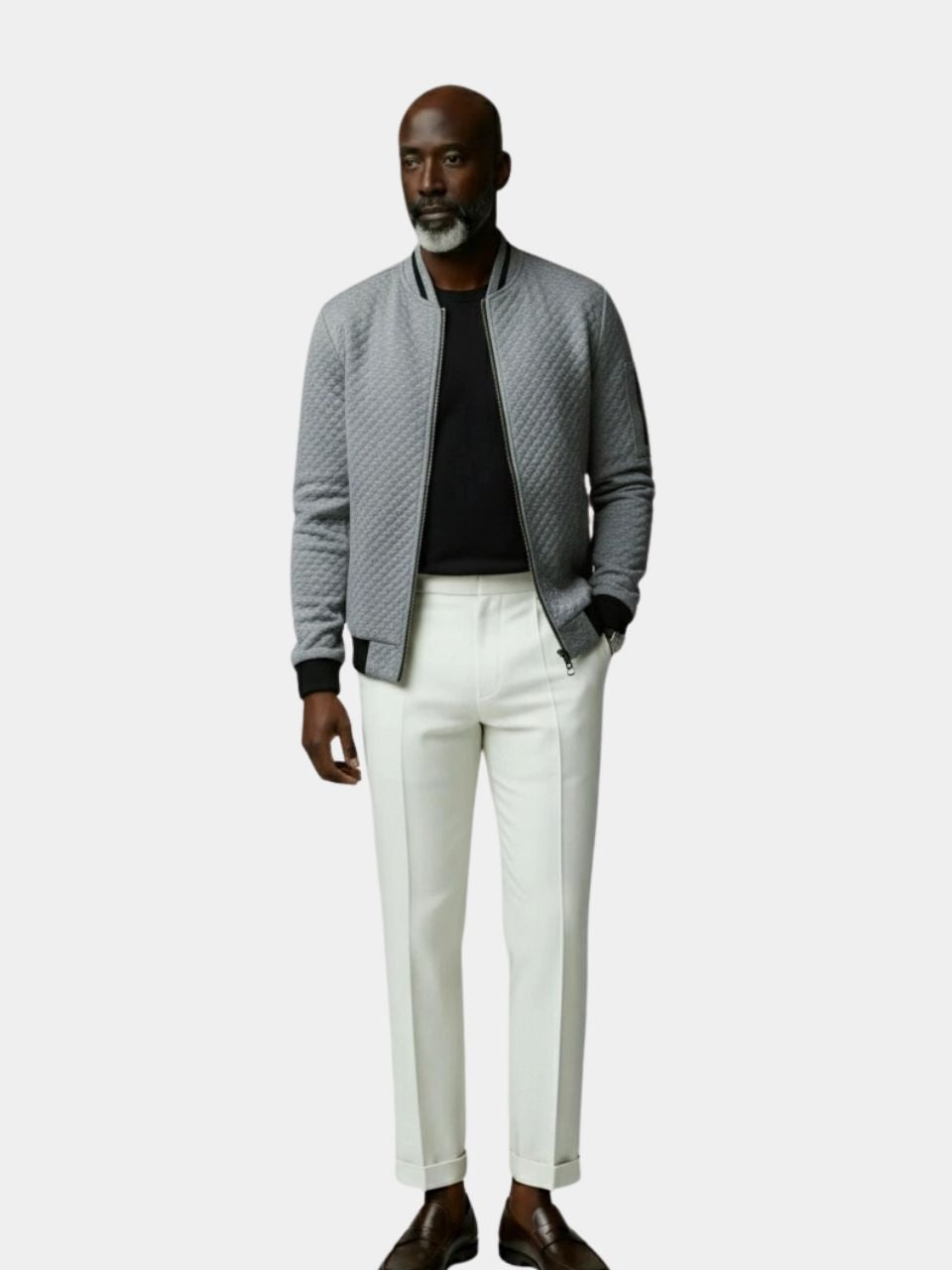Textured Casual Bomber Jacket - North & Row