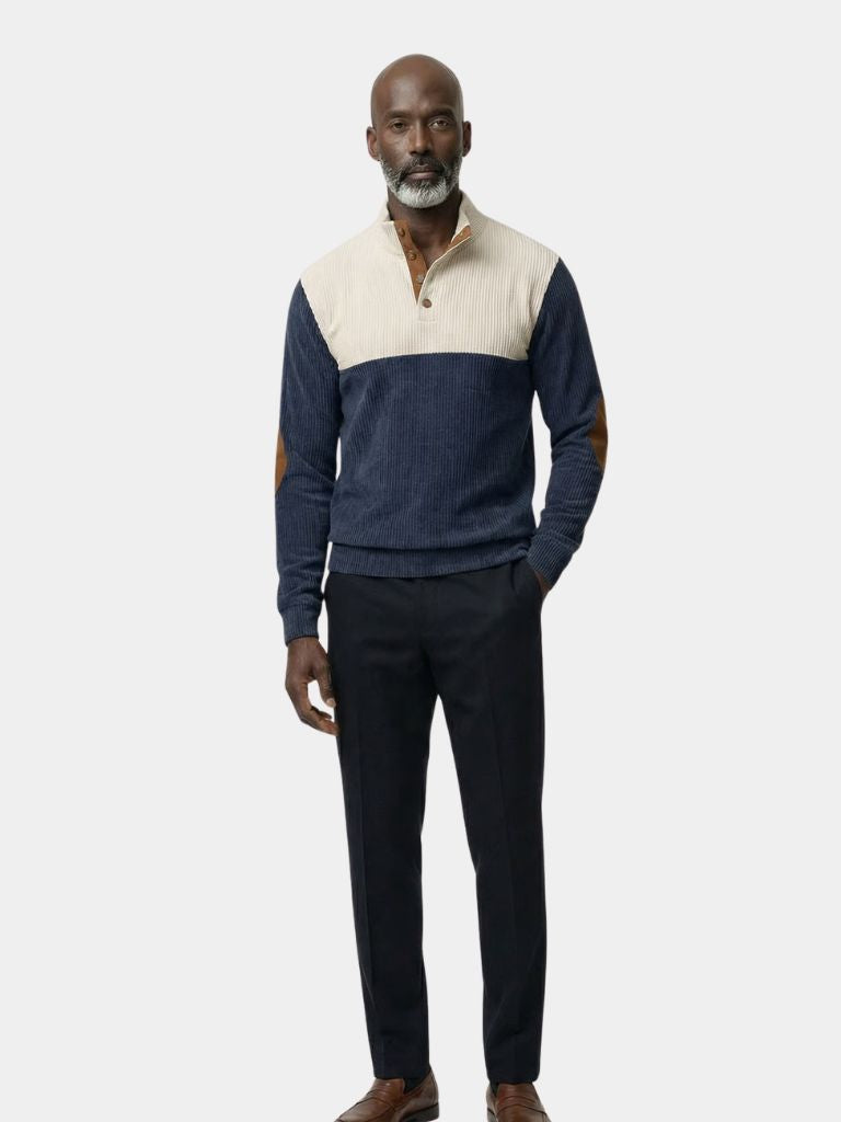 High Collar Corduroy Retro Pullover - North & Row