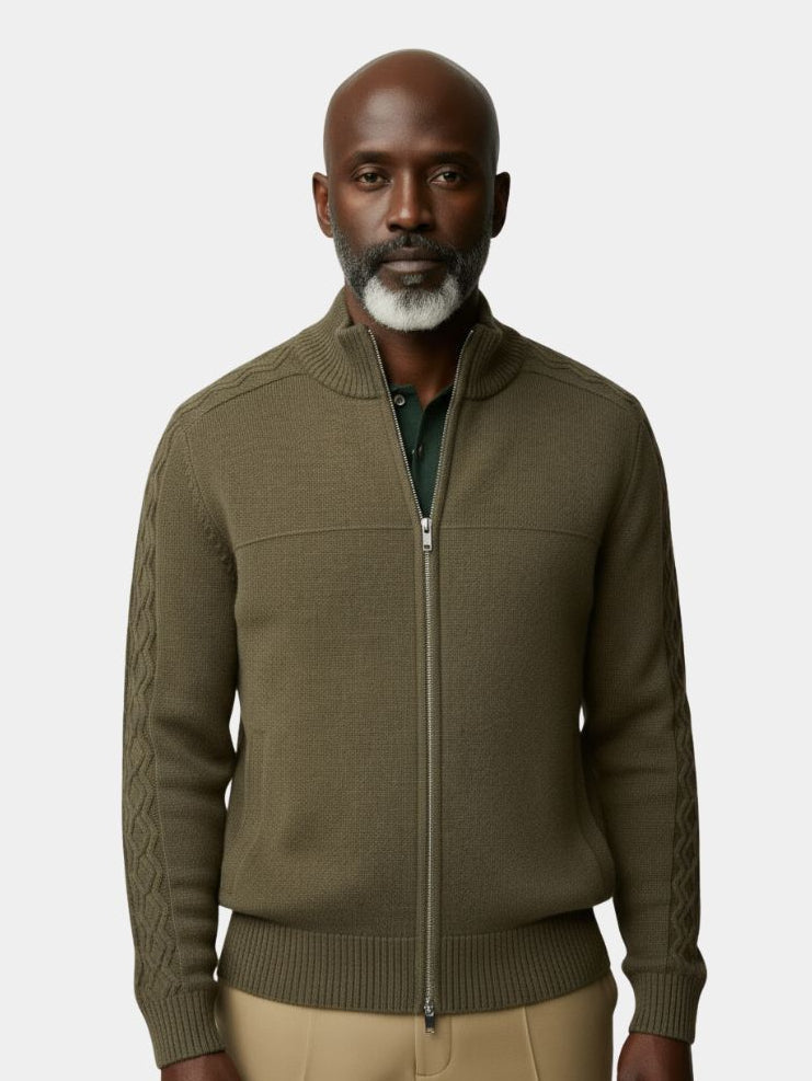 Cashmere Zip Sweater Knit Turtleneck - North & Row