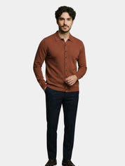100% Cashmere Polo Cardigan - North & Row