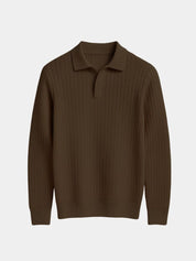 Elegant Open Collar Long Sleeve Polo - North & Row
