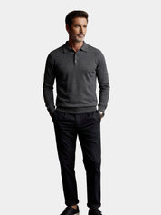 Wool Knit Button Up Polo Pullover - North & Row