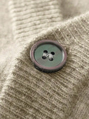 100% Merino Wool V Neck Knitwear Cardigan Sweater - North & Row