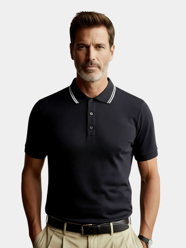 Obsidian Trim Polo – North & Row