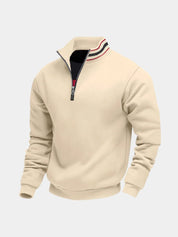 Regent Striped High Collar Pullover - North & Row