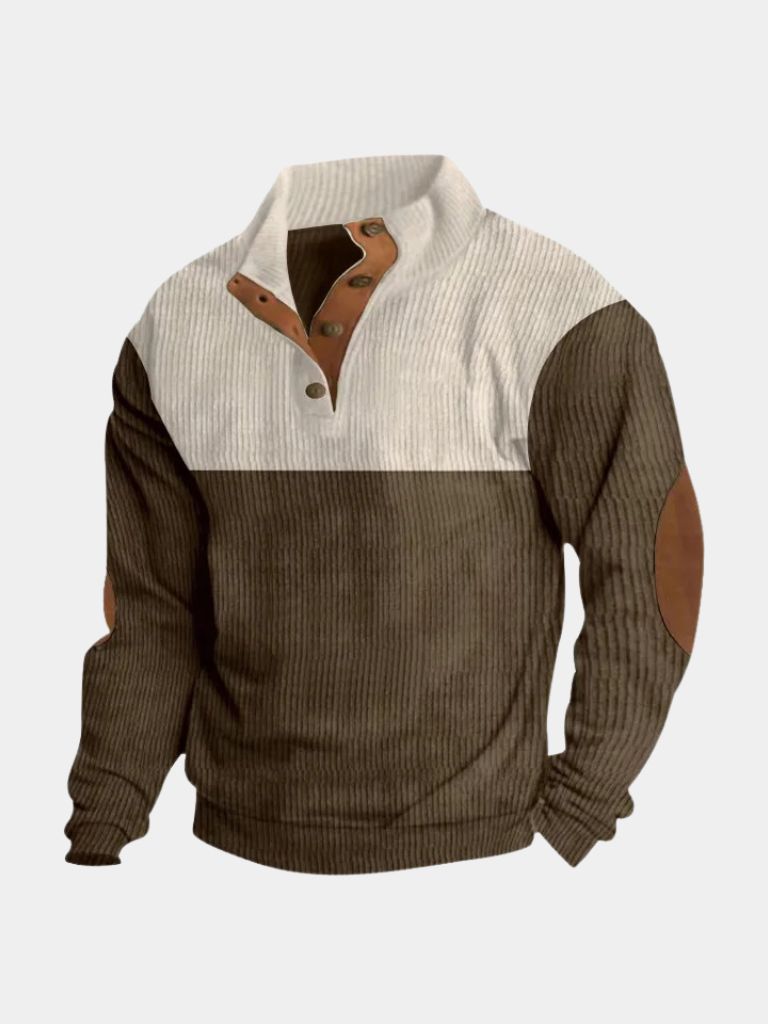 High Collar Corduroy Retro Pullover - North & Row
