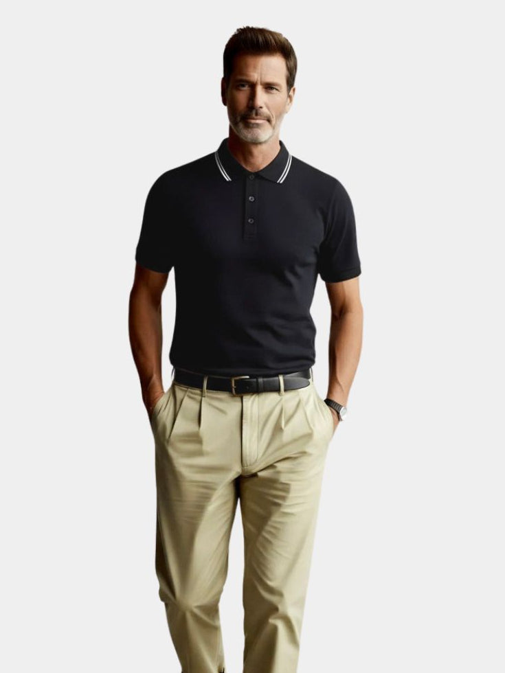 Obsidian Trim Polo – North & Row