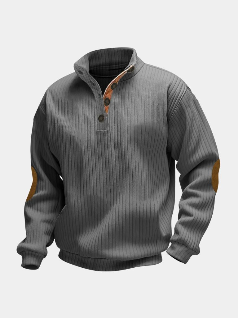 Refined High Collar Henley Sweater - North & Row