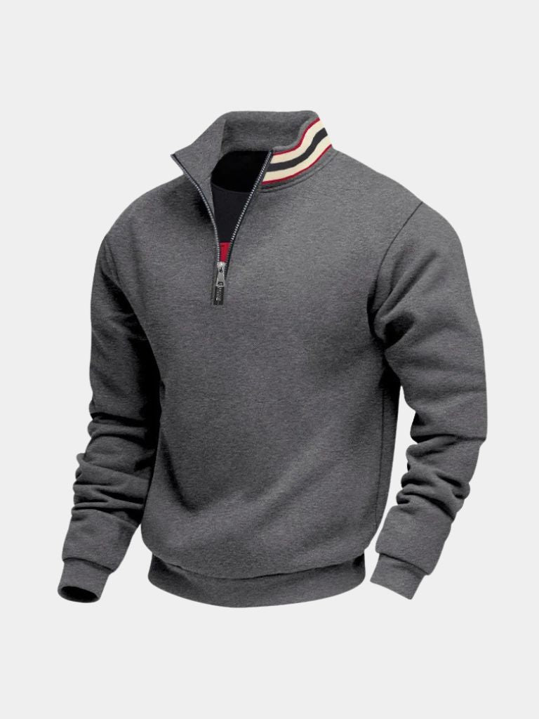 Regent Striped High Collar Pullover - North & Row