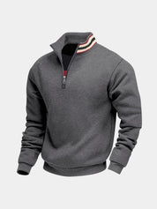 Regent Striped High Collar Pullover - North & Row