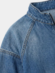 Stonewash Denim Quarter Zip Jacket - North & Row