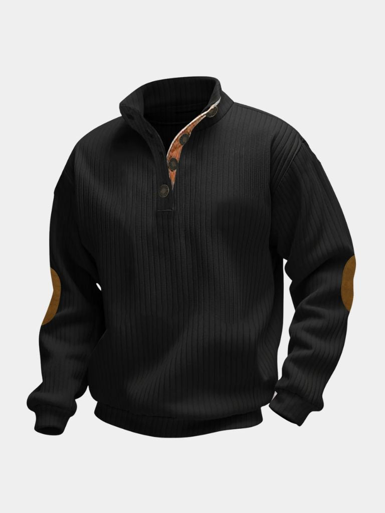 Refined High Collar Henley Sweater - North & Row