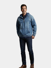 Artisan Denim Smock Quarter Zip Hooded Jacket - North & Row