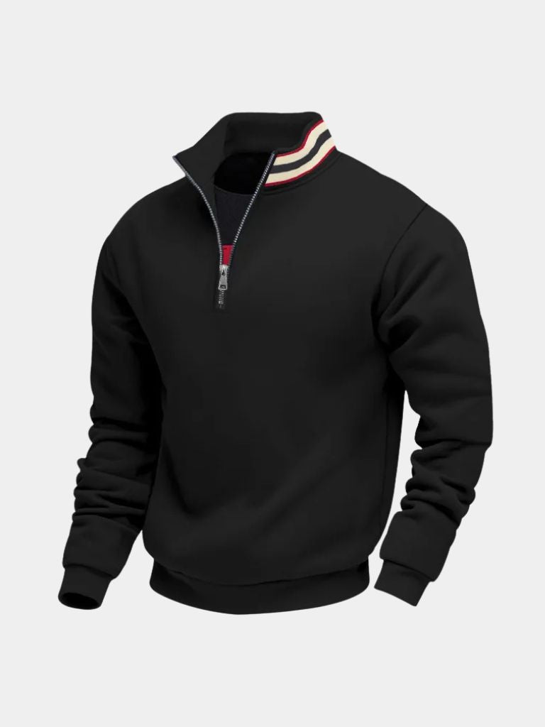 Regent Striped High Collar Pullover - North & Row