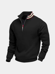 Regent Striped High Collar Pullover - North & Row