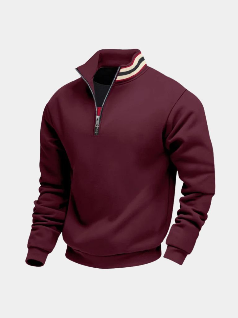 Regent Striped High Collar Pullover - North & Row